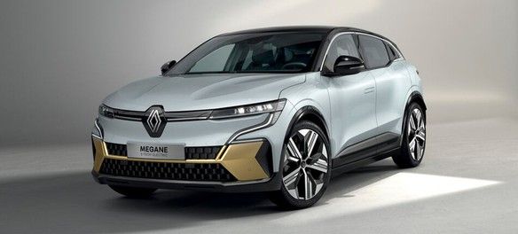 Mégane E-Tech, trois quarts avant, studio