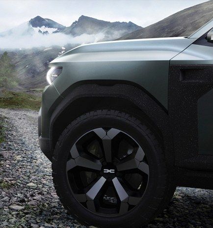 Dacia Bigster Concept, détail de roue, en extérieur