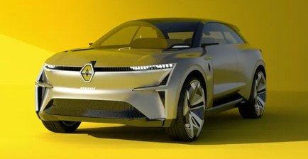 Renault Morphoz dans un décor jaune