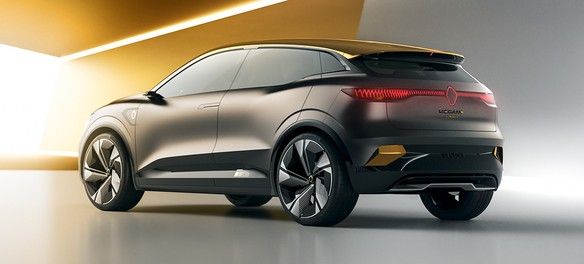 Concept Mégane eVision, trois quarts arrière, décor doré